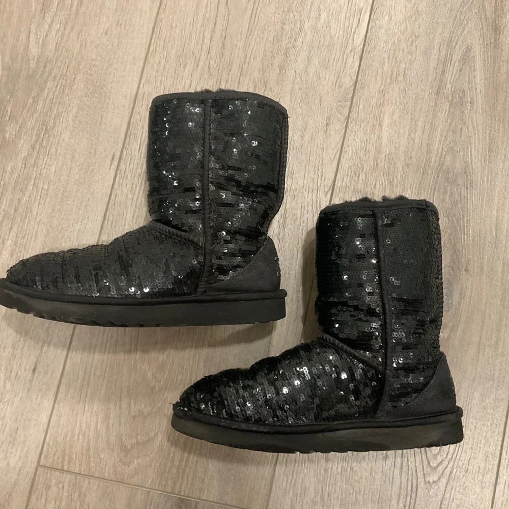 UGG Black Sequins Boots Size 7